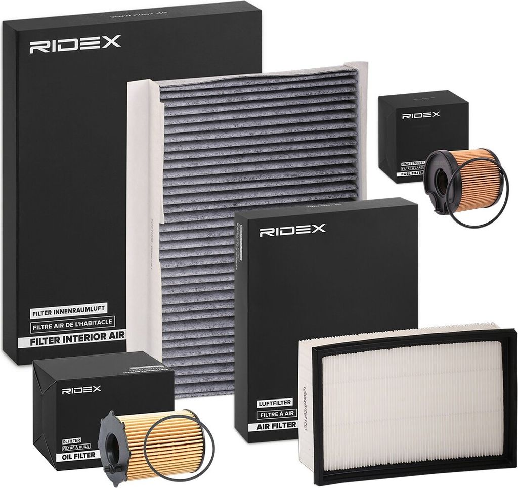 RIDEX Filterset Inspektionspaket Filtersatz passend für PEUGEOT 307 (3A/C) 307 SW (3H) 307 Break (3E)