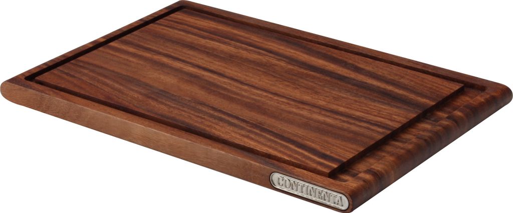 CONTINENTA Tranchierbrett, Akazie 37x25x2,1 cm 4820 4017167482002 Vorteilset – 2 Stück – inkl. 4 Edelstahl-Trinkhalme