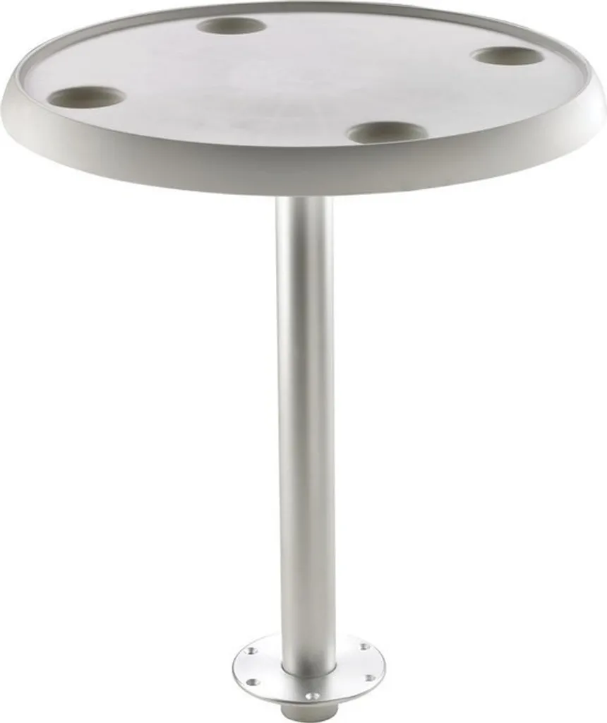VETUS Table Ronde Ø 60 cm avec Pied Réglable Encastré pour Bateau