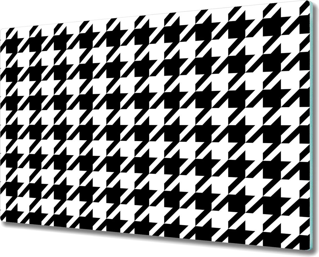 Glas Schneidebrett Herdabdeckplatten Schneideplatten - 80x52 cm - Hundezahnmuster
