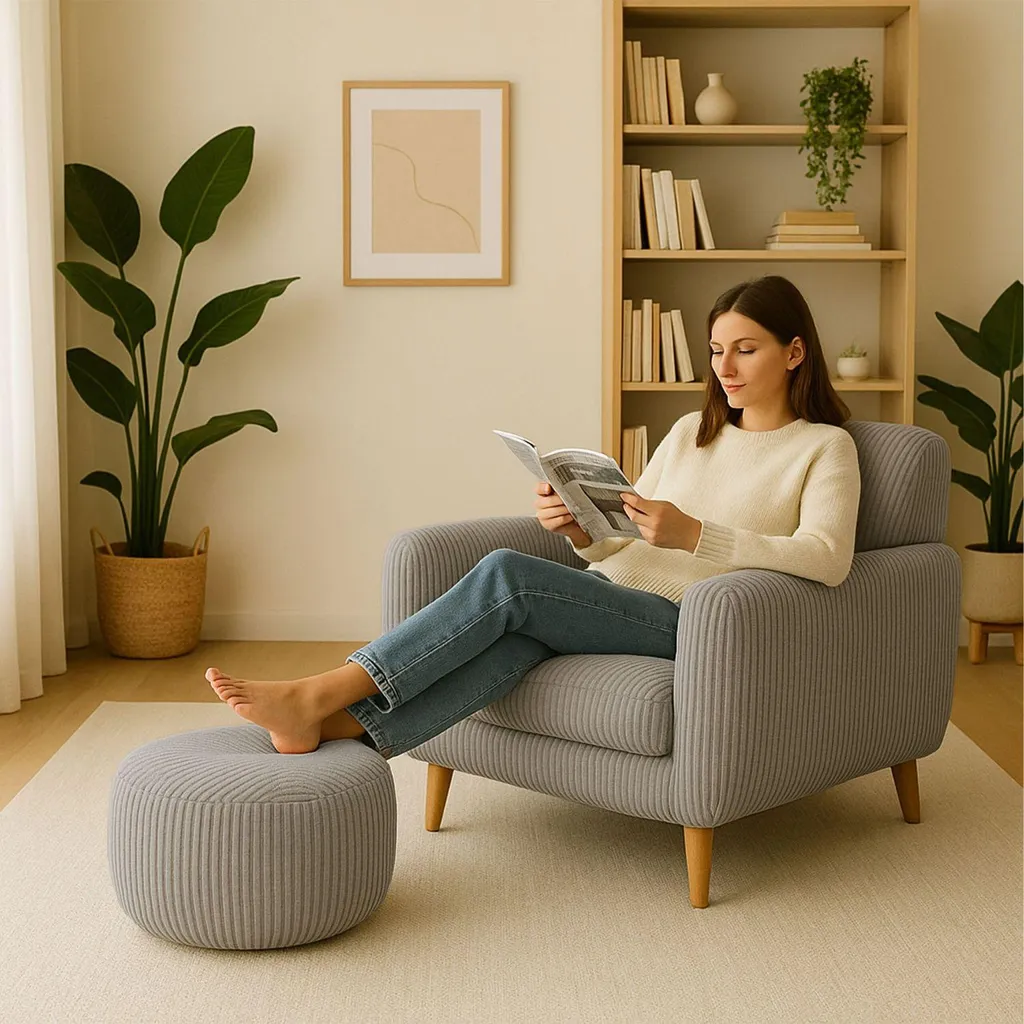 Pouf velours côtelé : l'assise d'appoint confortable pour vos invités