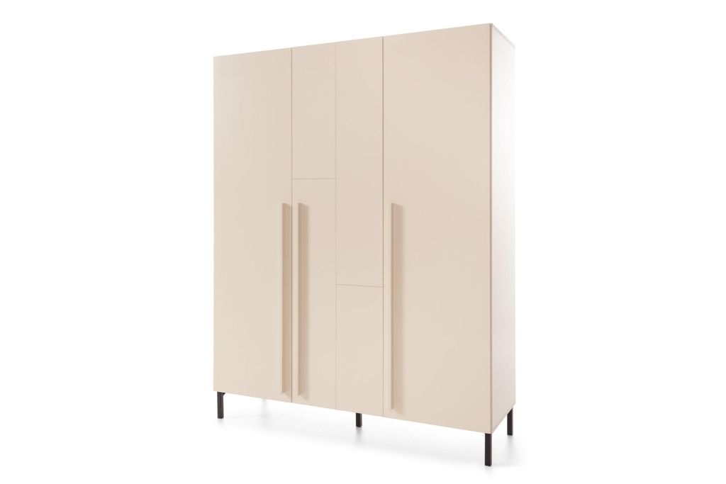 KINDERKLEIDERSCHRANK SORENTO 01 150/50/195 in Sandbeige/Geölte Eiche/Royalblau
