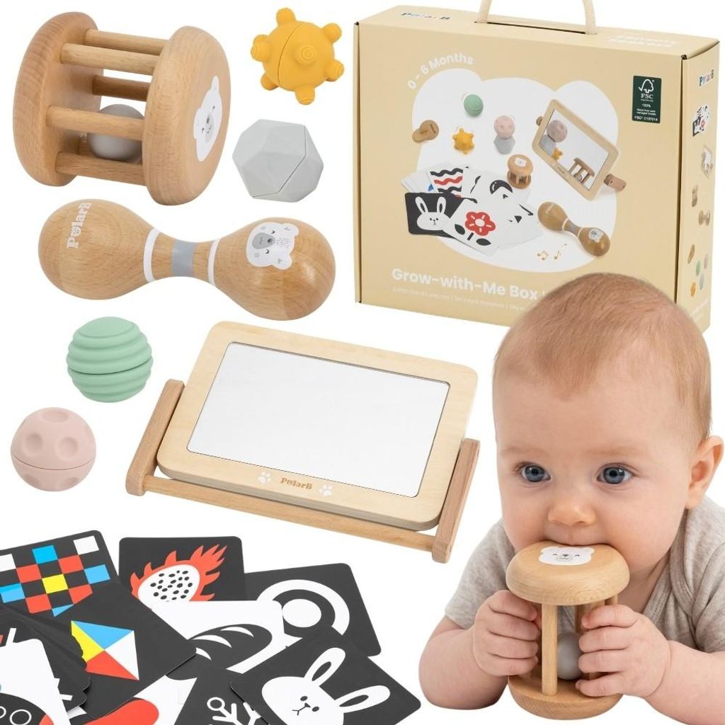 Set di scatole di giocattoli educativi Viga dalla nascita Immagine del prodotto 