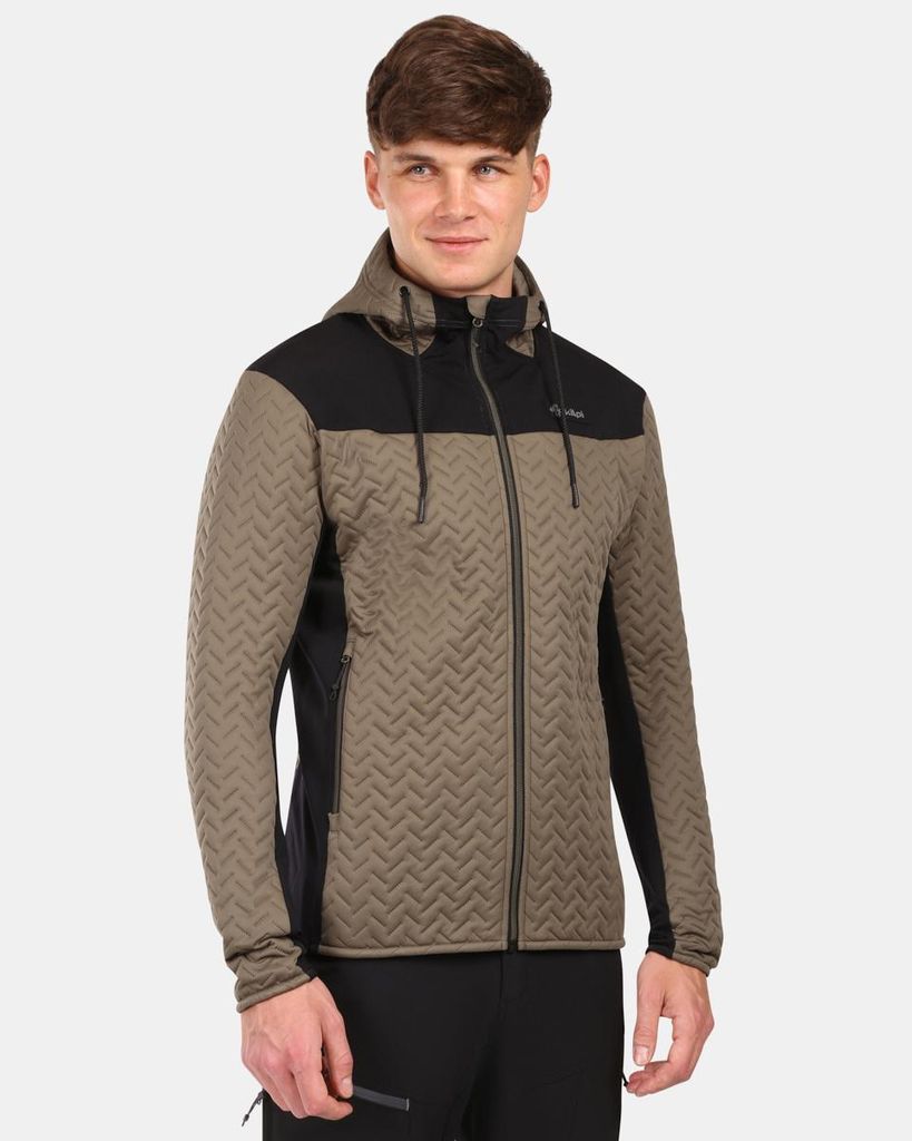 Kilpi NEVIA-M Herren-Fleece-Hoodie mit Isolierung, GRÜN, Größe 3XL