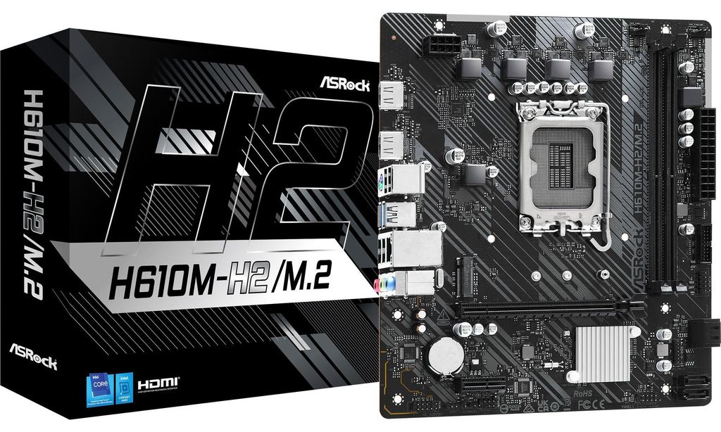 ASRock H610M-H2/M.2: Placa base Mini-ATX (1700), con salida Imagen del producto 