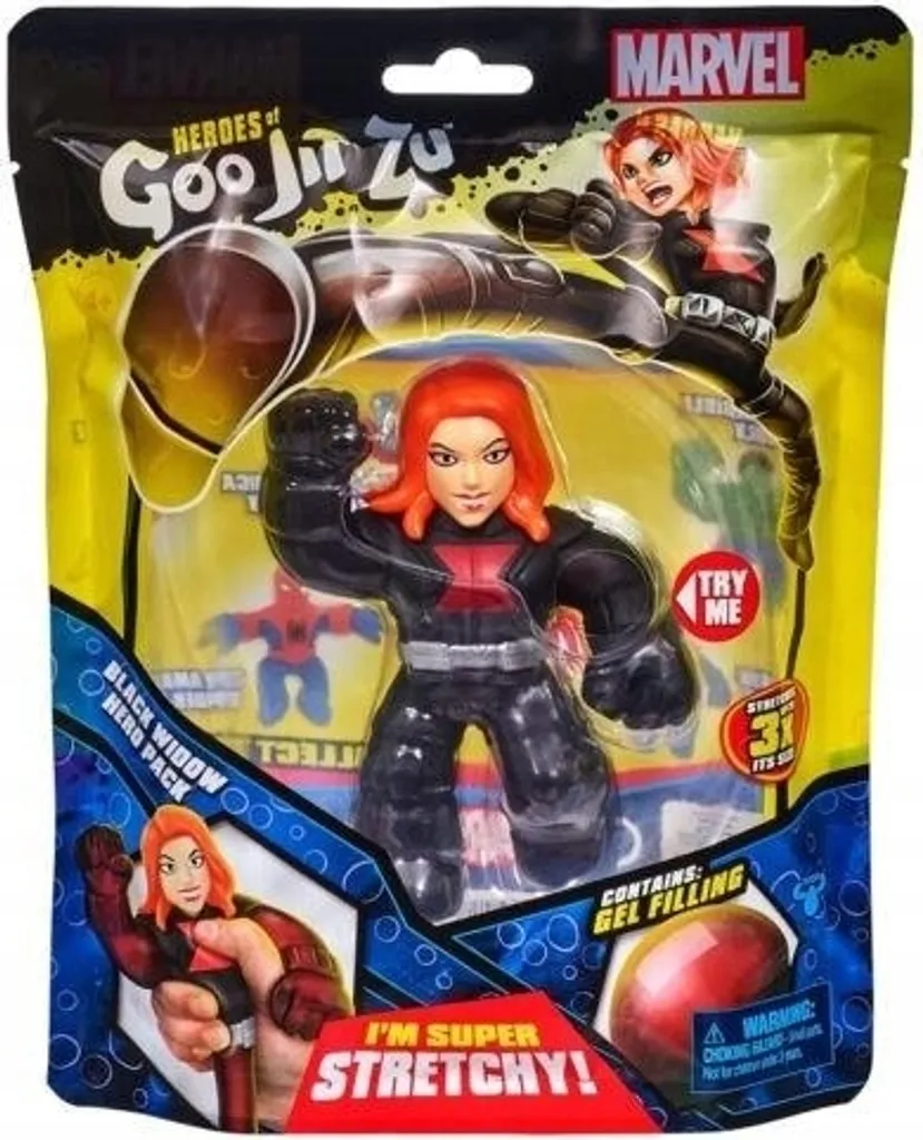Figurine Goo Jit Zu Black Widow incassable et ultra malléable