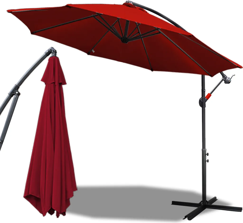 Jopassy Ombrellone Design 300cm Rosso | Parasole UV30+ Girevole