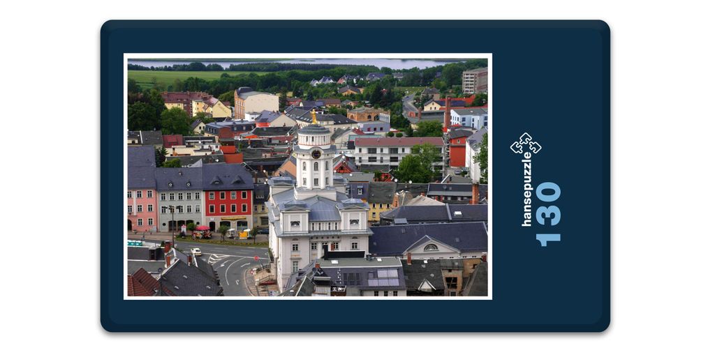 hansepuzzle 17162 - Zeulenroda Puzzle, 130 Teile, Orte, 28,7 x 20,0cm mit hochwertiger Aufbewahrung, Kartonbox und wiederverschließbarem Beutel