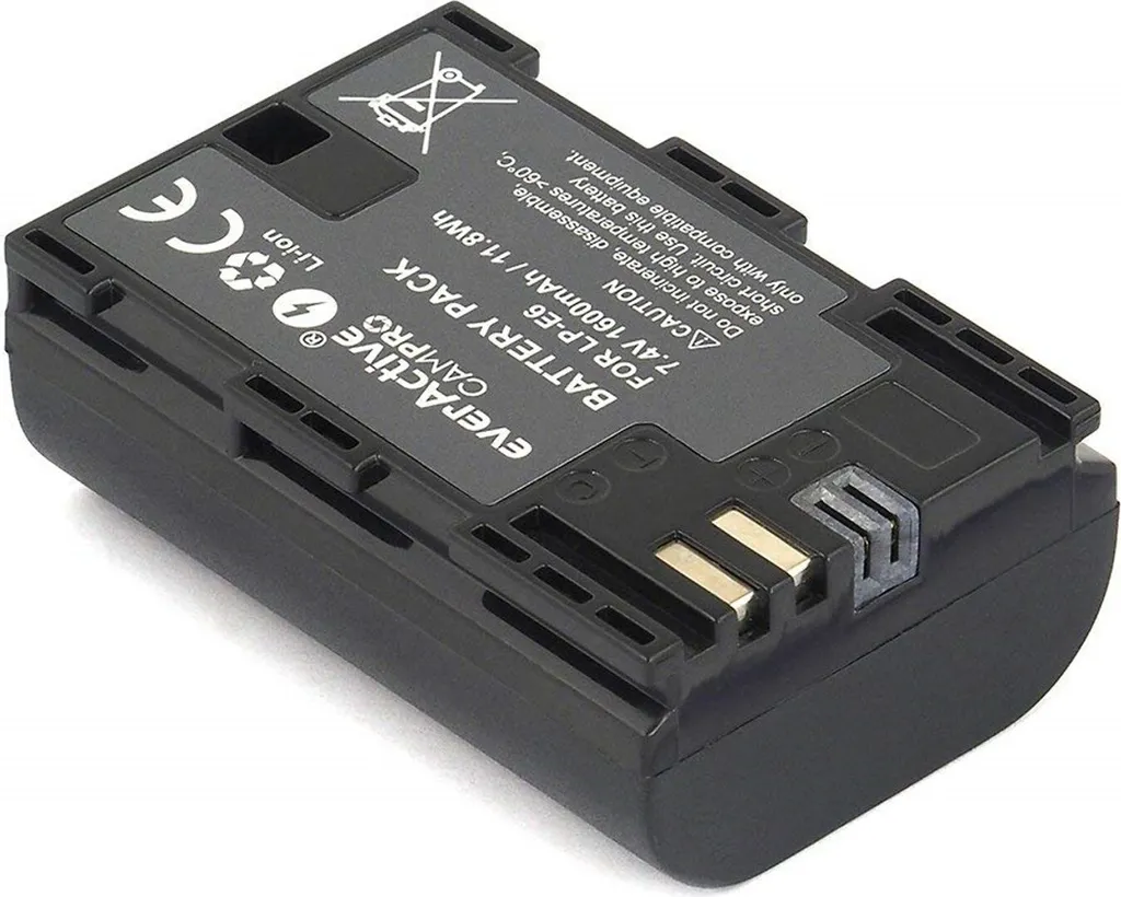 Risparmia sulla Batteria Canon LP-E6 con everActive CamPro 1600mAh