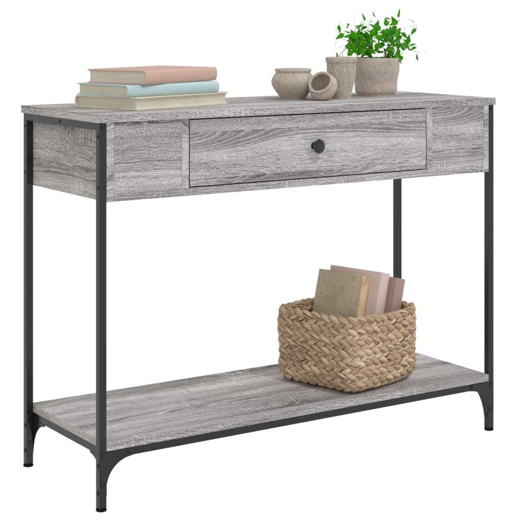 " "Konsolentisch/Beistelltisch Moderner design - Sofatisch für Wohnzimmer - Grau Sonoma 100x34,5x75 cm Holzwerkstoff NeuMöbel 4440648