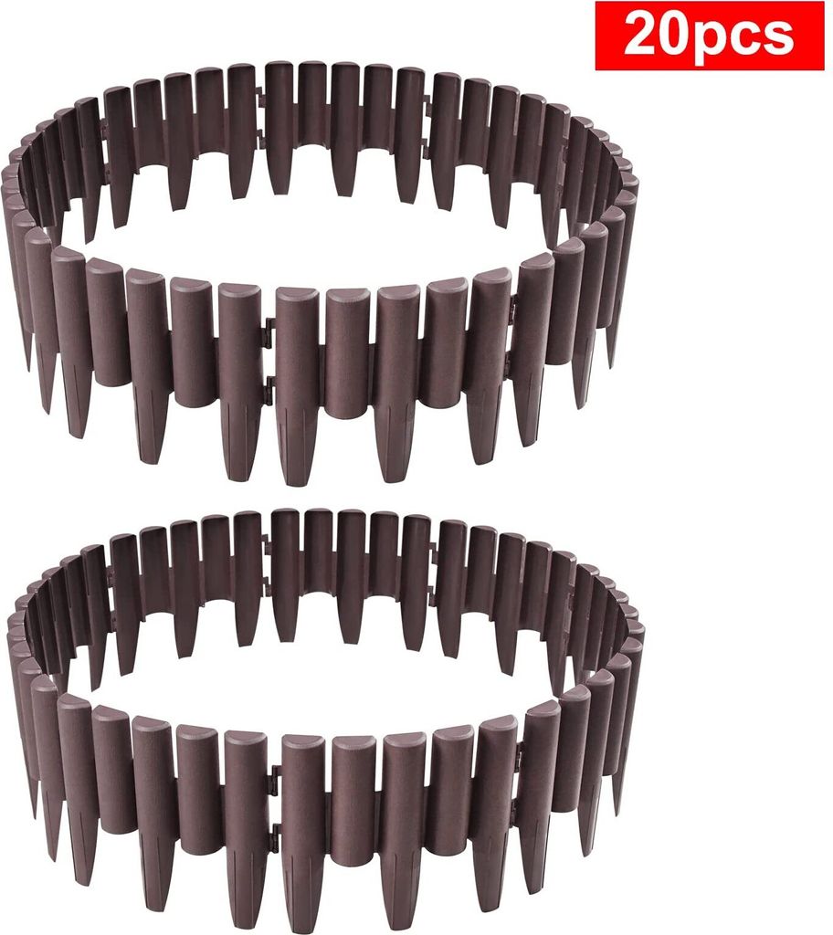 FIVMEN Bordure de pelouse synthétique 5,6m aspect bois Image du produit 