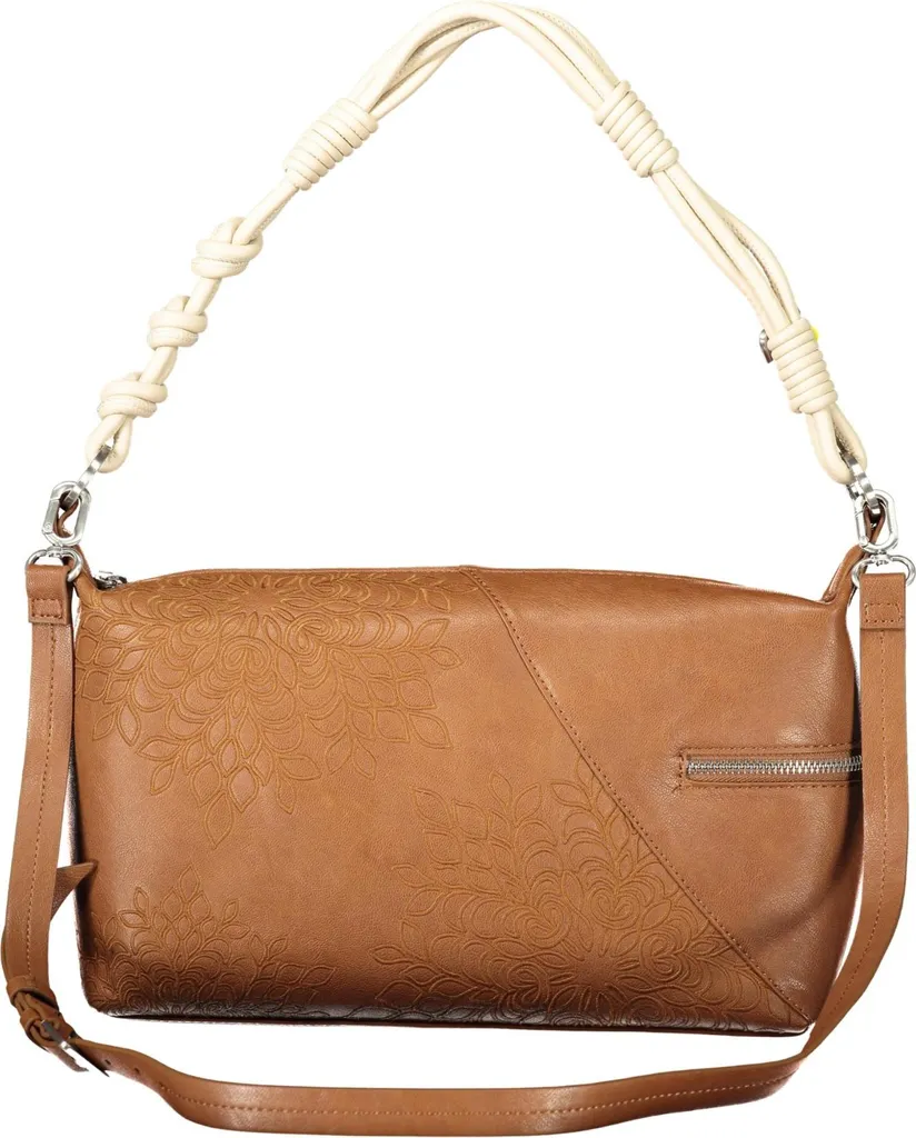 Sac à main marron élégant avec bandoulière réglable et multi-compartiments - 2