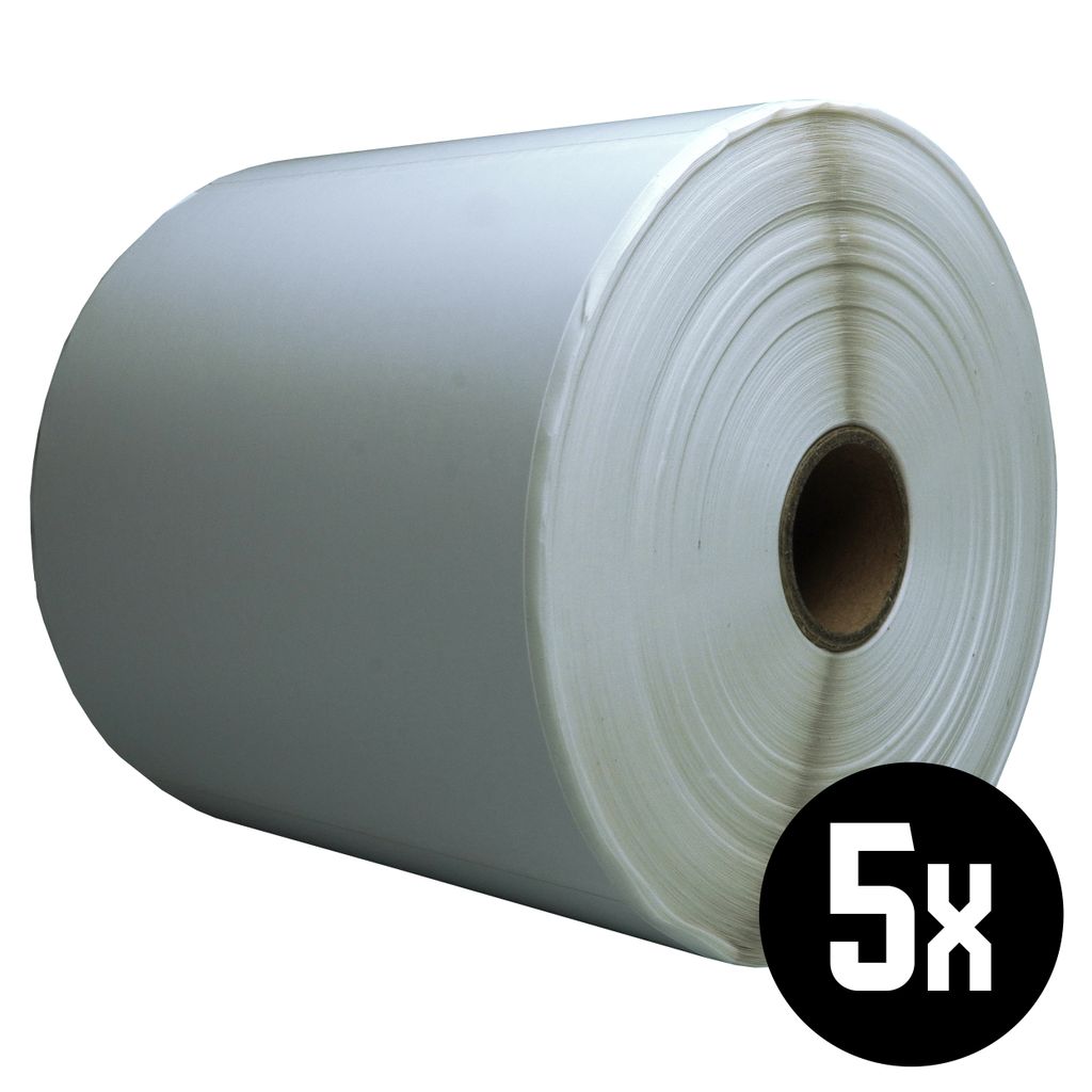 DULA Etiketten - Kompatibel mit Zebra 102x102mm - Weiß - Permanent - 5 Rollen - 700 Etiketten pro Rolle - Kern 25mm