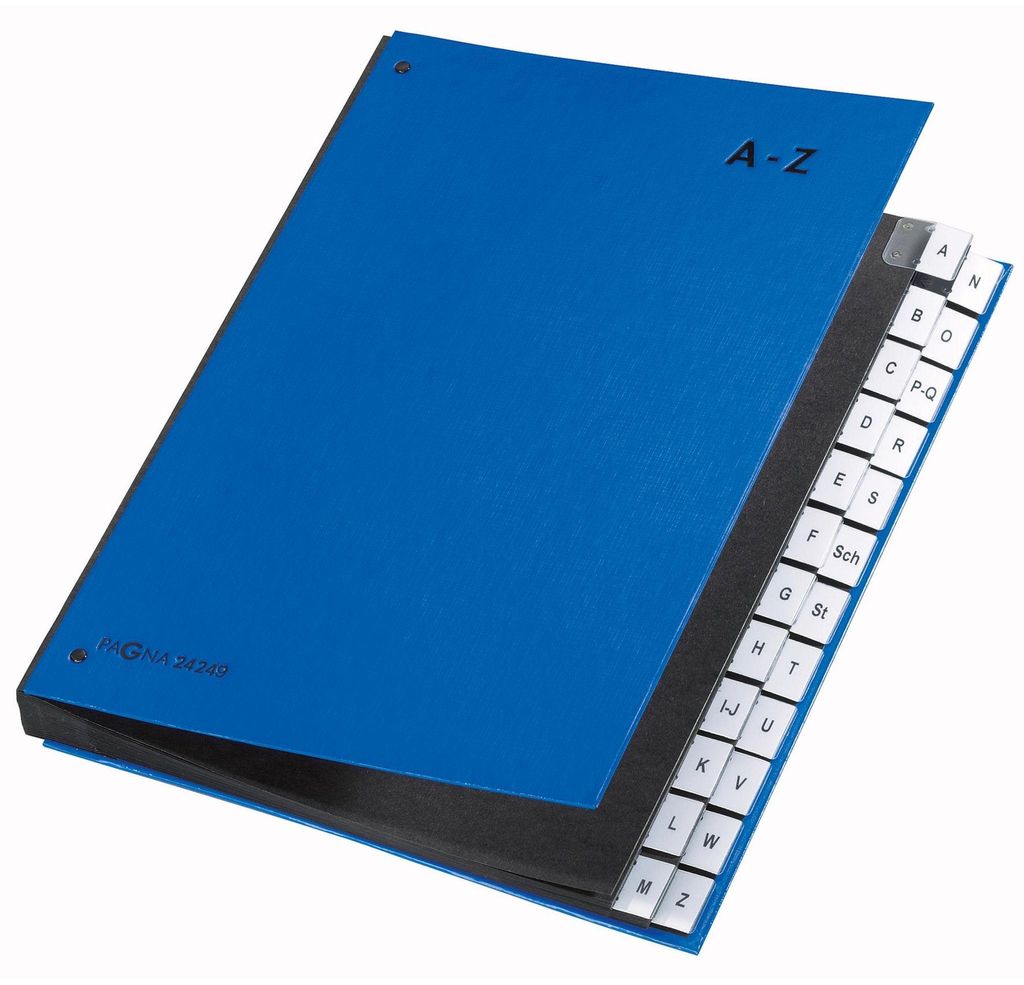 PAGNA Pultordner Color DIN A4 A-Z 24 Fächer blau