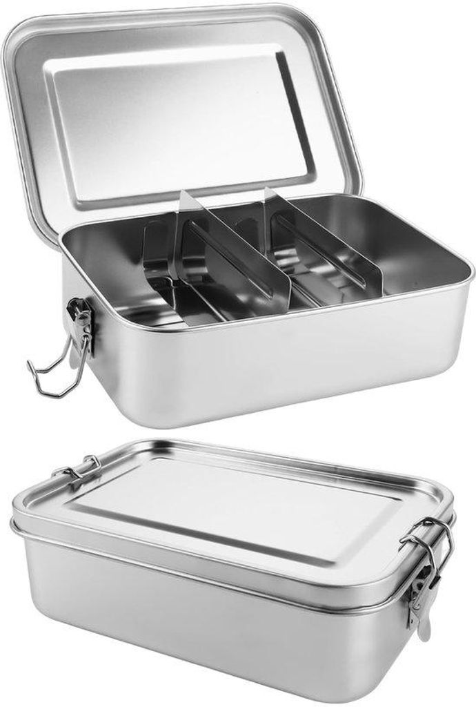 Edelstahl-Lunchbox 2-teilig 1400ml