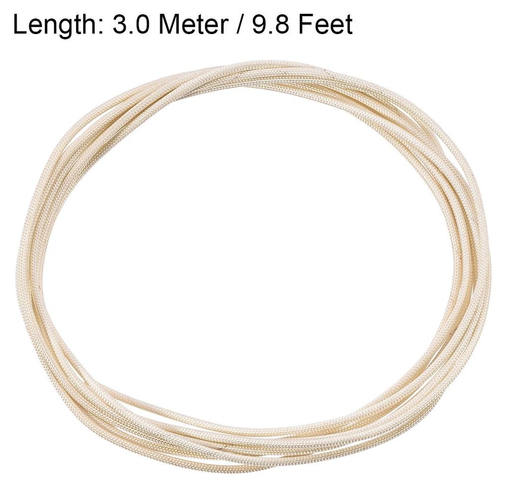 3.0m Kabelschlauch Wei? Gewebeschlauch 1.5mm Innendurchmesser Kabelschutzschlauch Selbstschlie?end 0.18mm Dicke Gewebter Kabelmantel fš¹r Kabelma...