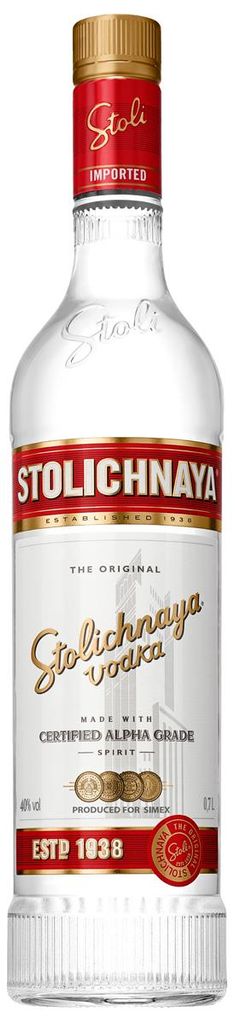 Vodka Stolichnaya 40% Vol. (1x0,7l bouteille) Image du produit 