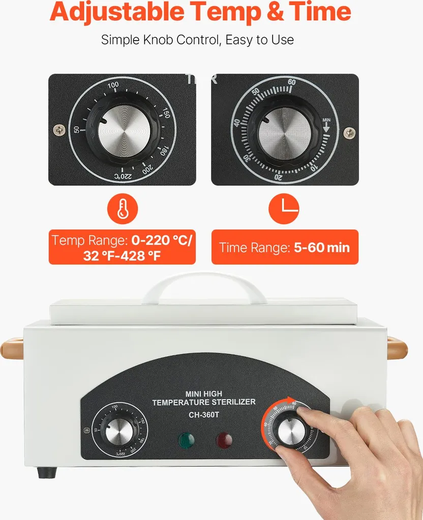 Machine de stérilisation professionnelle 2L pour matériel de manucure