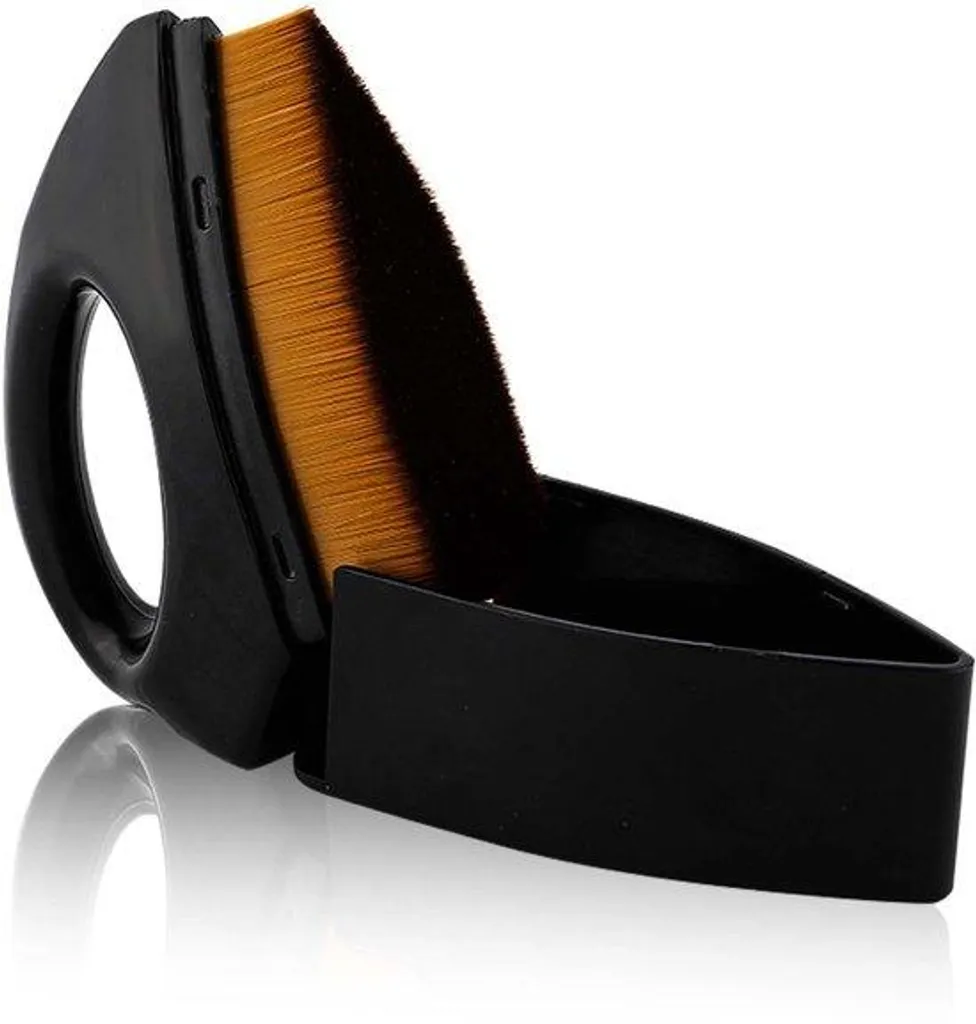 Brosse pour pneus de voiture avec doublure en cuir et support marron