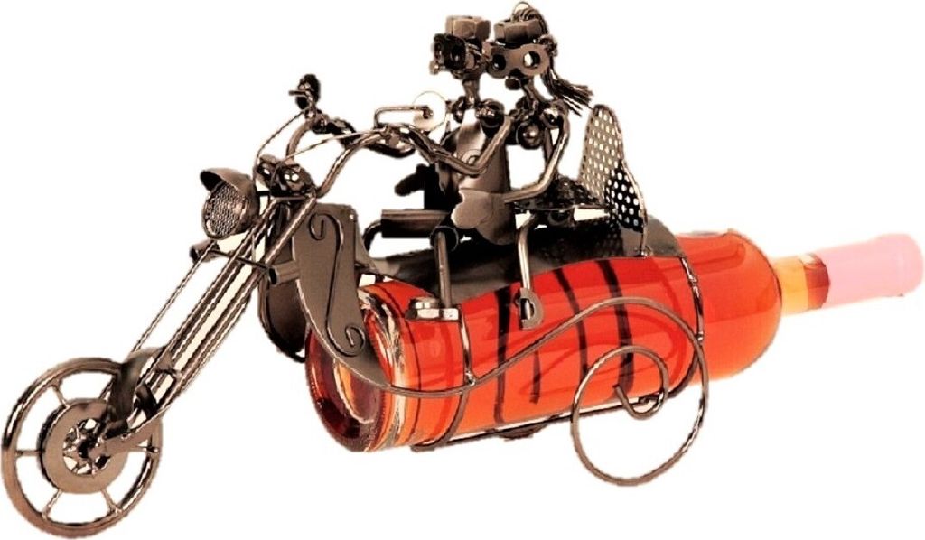 Flaschenhalter Paar auf Motorrad Metall für Weinflaschen