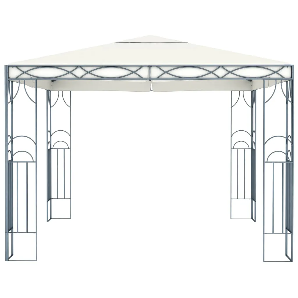 Pavillon extérieur vidaXL blanc crème 3x3m - Protection solaire et UV