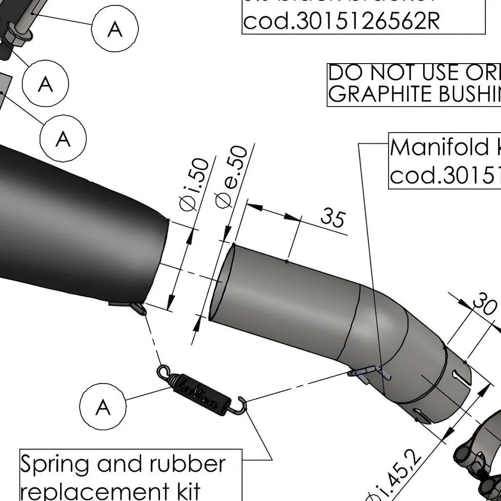 Support Échappement de Rechange LeoVince Kit Fixation pour Husqvarna 401