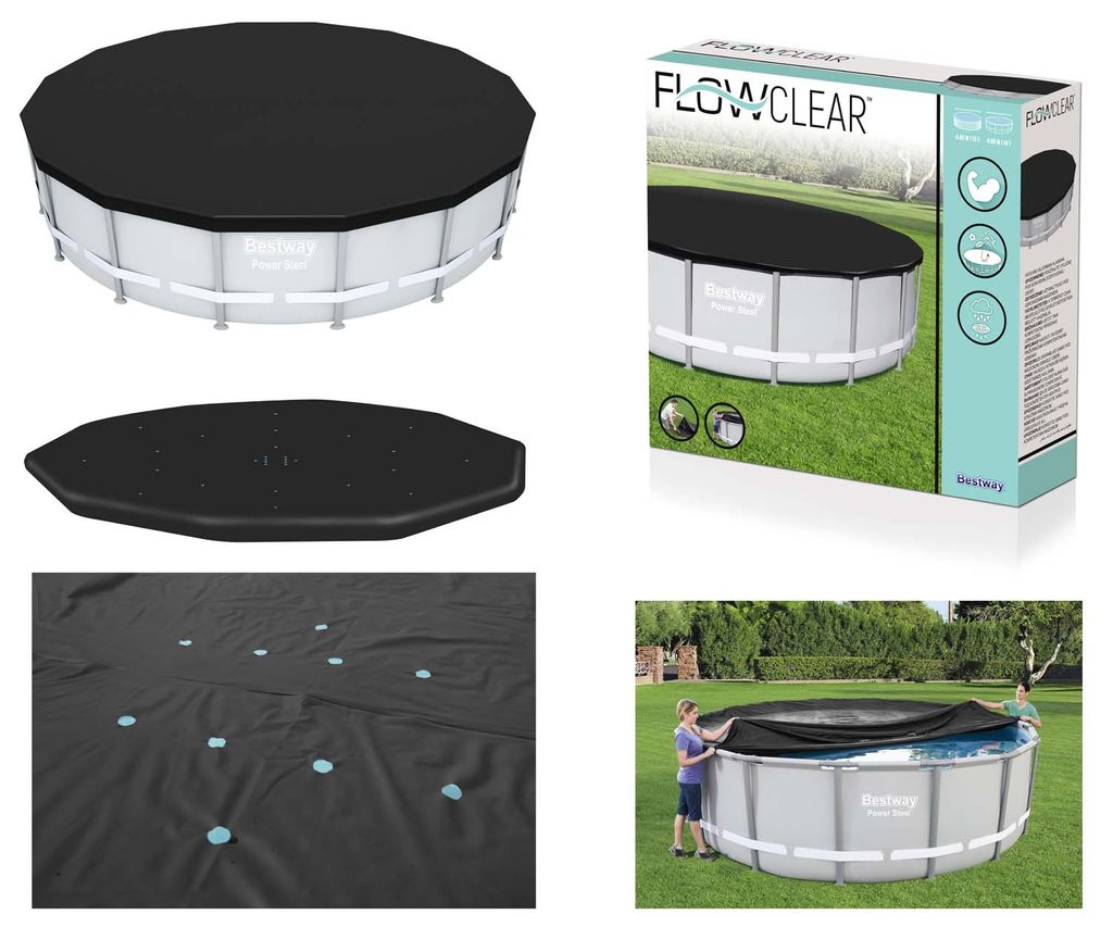 Bestway Poolabdeckung Flowclear 488 cm Produktbild 33