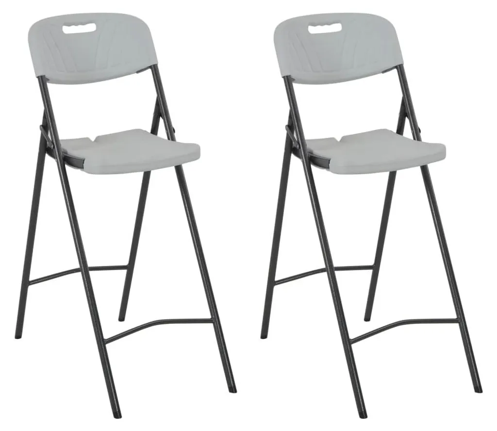 Chaises hautes de bar gain de place et résistantes aux intempéries x2