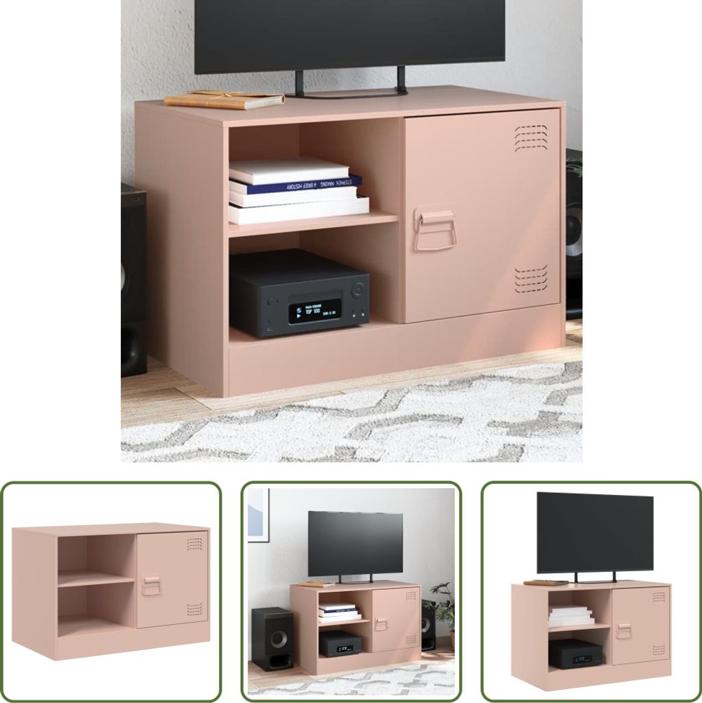 The Living Store TV-Schrank Rosa 67x39x44 cm Stahl Produktbild 