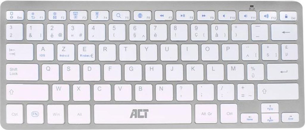 ACT AC5605 Tastatur Bluetooth AZERTY Belgisch Weiß (AC5605)