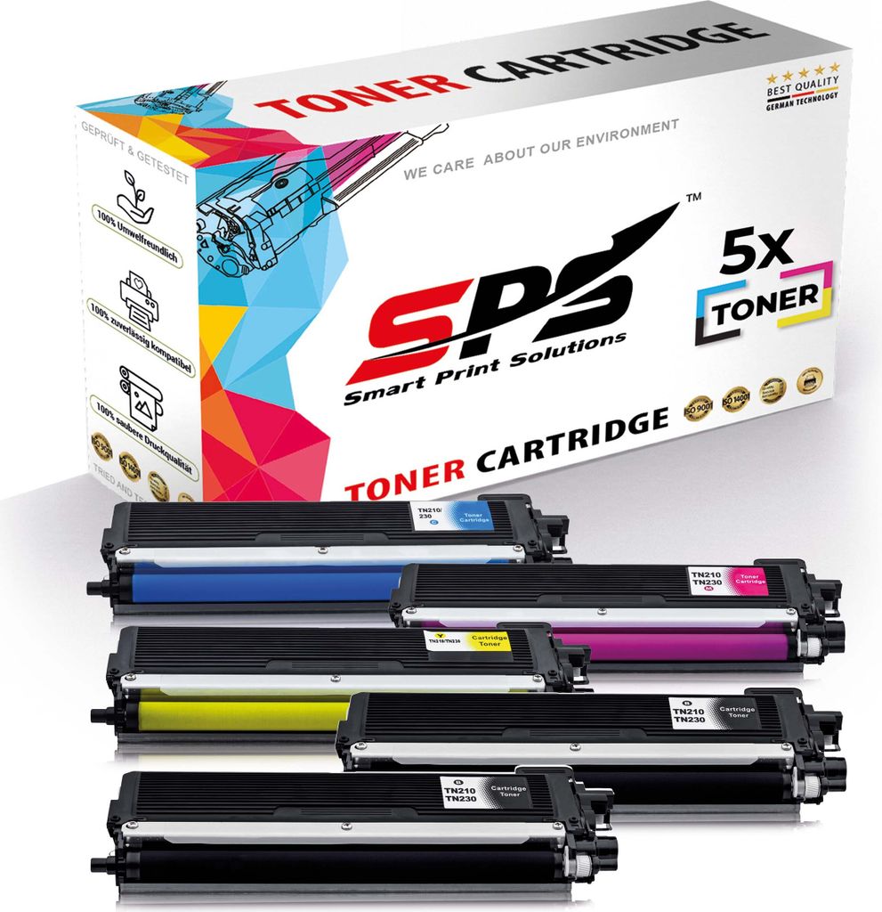 5x Toner TN-230BK TN-230C TN-230Y TN-230M kompatibel für Brother HL-3040N