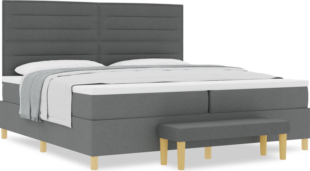 Eleganten-Stil Bettrahmen, Boxspringbett mit Matratze & Produktbild 