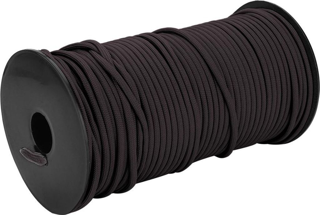 100 m 9 Stränge 4 mm schwerer Fallschirm Schnur Lanyard String Stoffleitungsleitungsseil (braun)