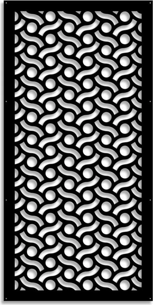 BODIES Pannello PVC Traforato Nero 50x150 | Divisorio Design Interni Esterni
