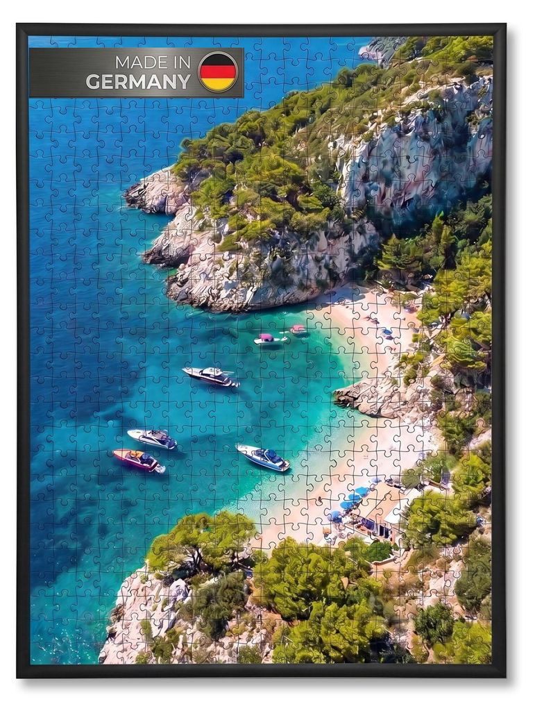 K-Möbel Puzzle Rahmen 84,1x118,9 cm in Schwarz Aluminium Profil - Germany - Puzzlerahmen 3000 Teile - 84,1 x 118,9 cm - Bilderrahmen für Puzzle ...