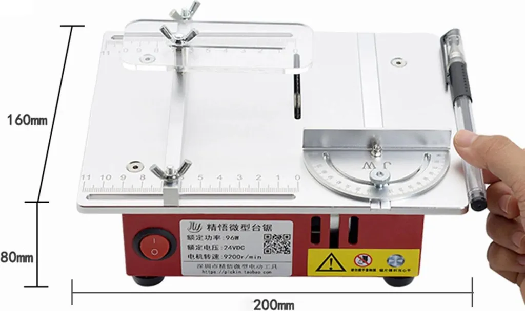 Scie de précision 4600 tr/min - Mini modèle de table 20x16cm Argent