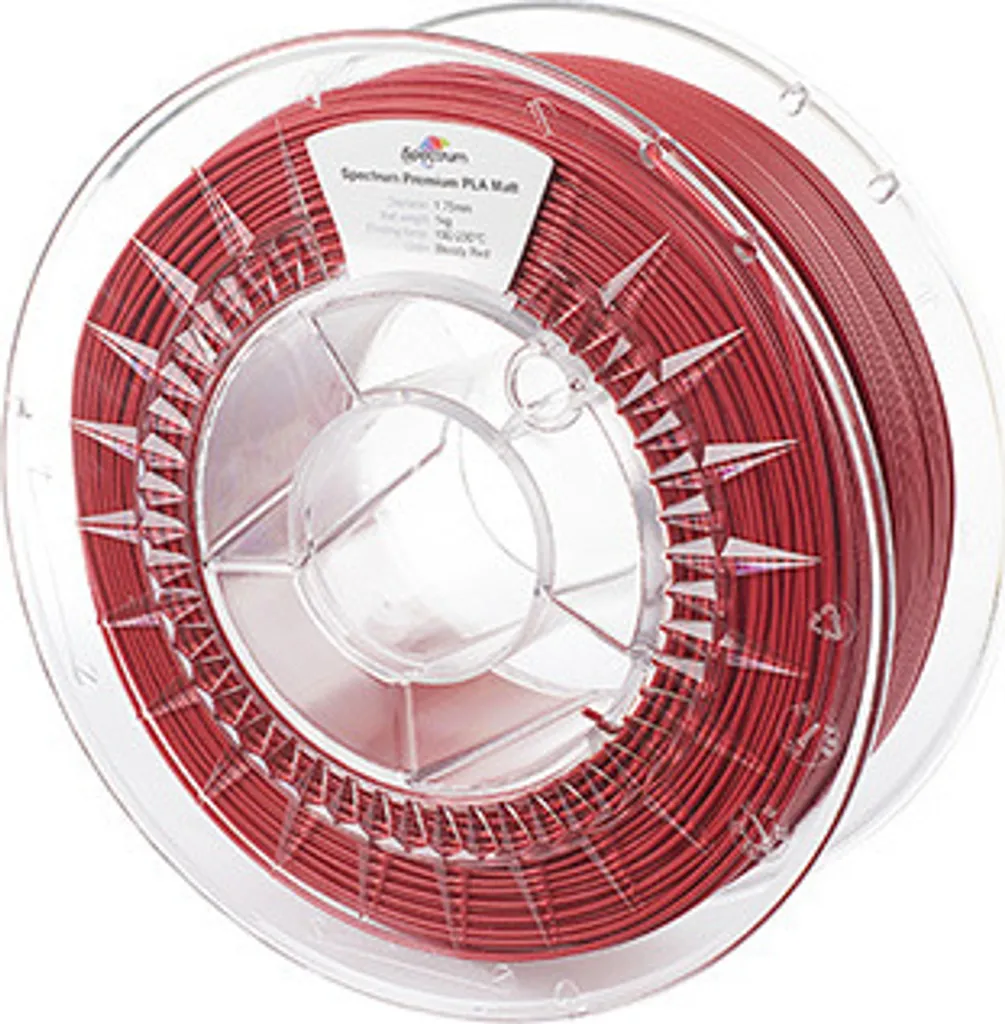 Spectrum 80240 PLA Matt Rosso Sangue 1kg: Filamento 3D Opaco Professionale