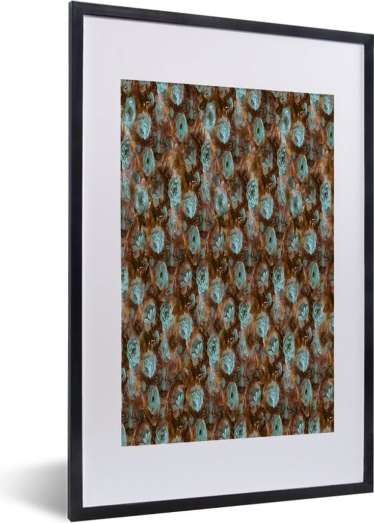 MuchoWow MuchoWow Gerahmtes Poster Blumen - Rosen - Farben 40x60 cm - Poster mit zchwarzem Bilderrahmen - Poster in Rahmen