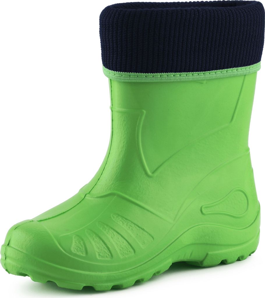 Ladeheid Kinder Mädchen Jungen Federleichte Eva Thermo Gummistiefel Gefüttert KL058 (Grün, 27).