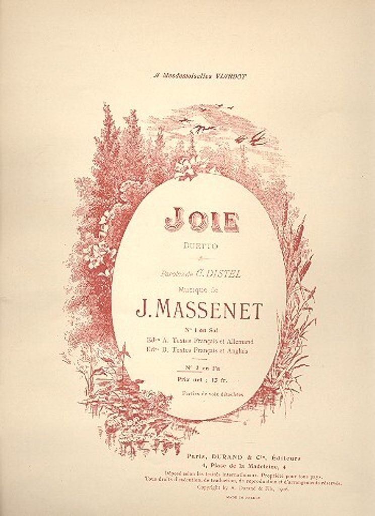 Joie F-Dur Nr.2 für 2 Soprane und Klavier