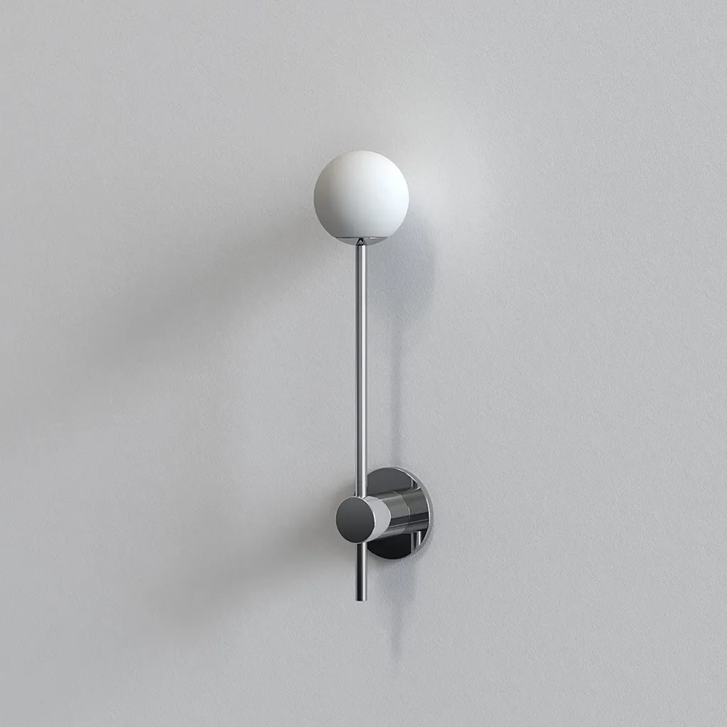 Applique murale chrome poli Astro Orb 1424002 avec diffuseur verre