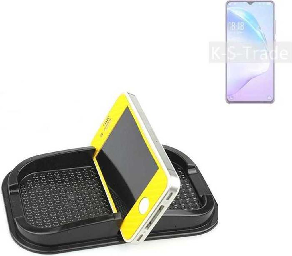 K-S-Trade Auto Anti Rutsch Matte Smartphone-Halter kompatibel mit Coolpad Cool 12A Haft Pad Armaturenbrett Handy-Halterung Silikon