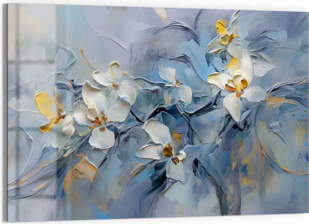 DEQORI Magnettafel Glas 90x60 cm 'Grazile Schönheiten' beschreibbar Whiteboard Küche