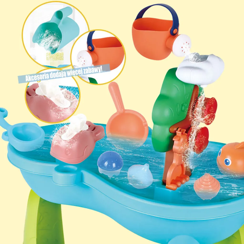 Table d'activités enfant pour sable et eau avec cascade pour le jardin - 4