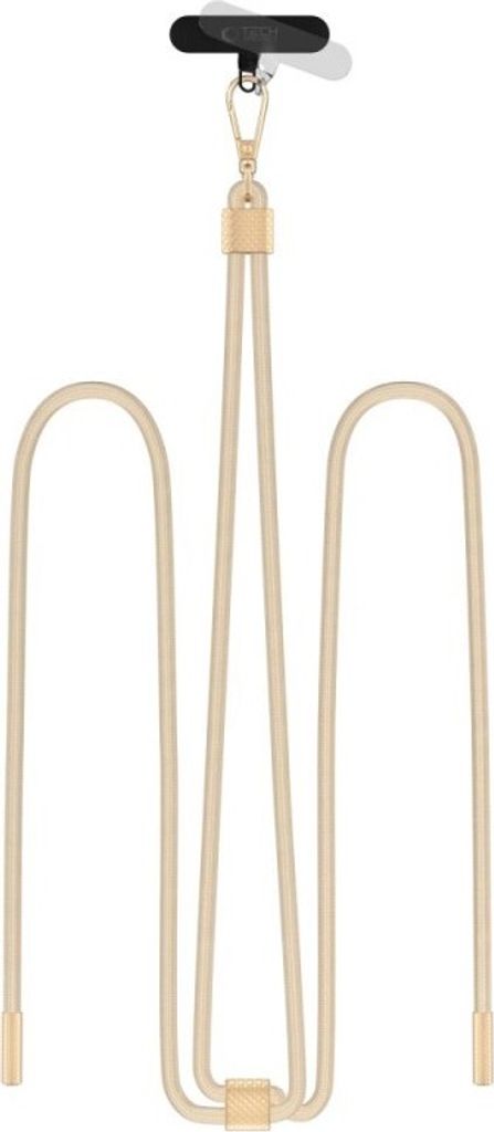 Tech-Protect C2S Rope Crossbody Strap Beige/Gold Produktbild 