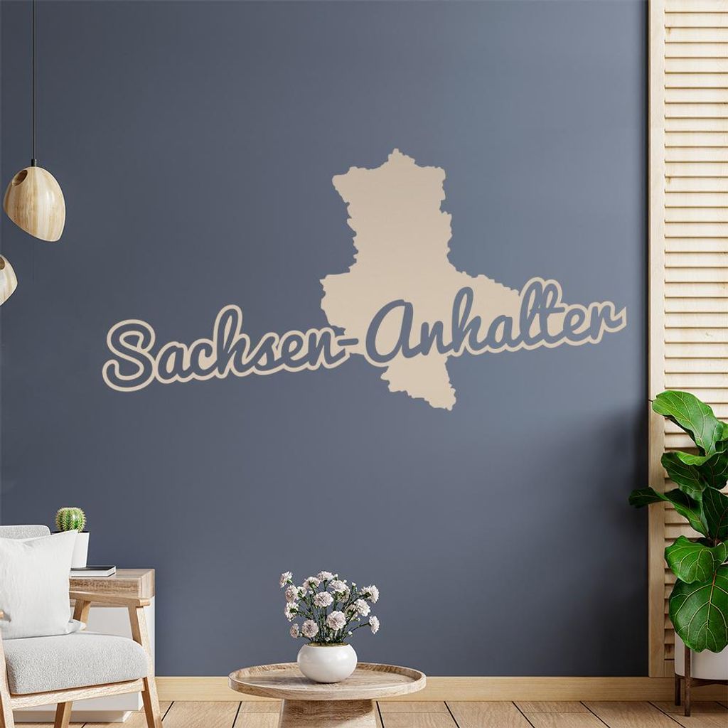 Sachsen-Anhalt Herkunft Wandtattoo Wandaufkleber Wall Sticker - Dekoration, Küche, Wohnzimmer, Schlafzimmer, Badezimmer