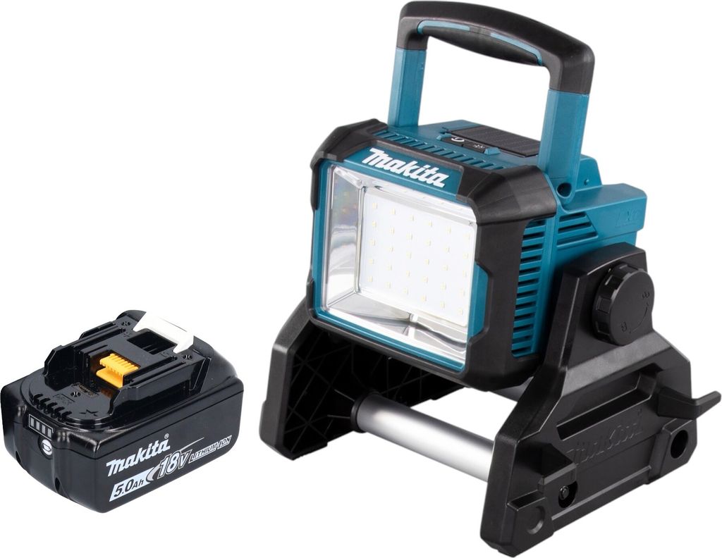 Makita DEADML 811 T1 Akku Baustrahler 14,4 / 18 V 3000 lm LED + 1x Akku 5,0 Ah - ohne Ladegerät