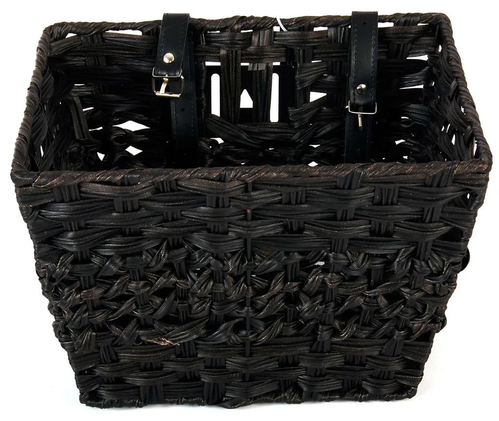 Panier avant tressé noir pour vélo Volare petit format universel
