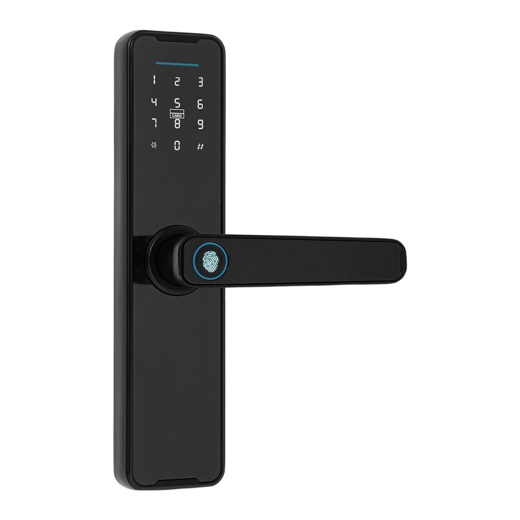 Intelligentes Türschloss 6*25 cm Fingerabdruck-Smart Lock mit Griffen Schwarz