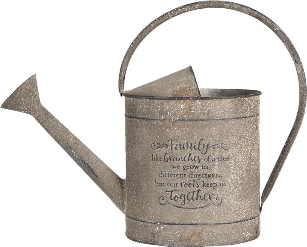 Clayre & Eef Decoratieve gieter, 47x18x39 cm, grijs, metaal Productafbeelding 